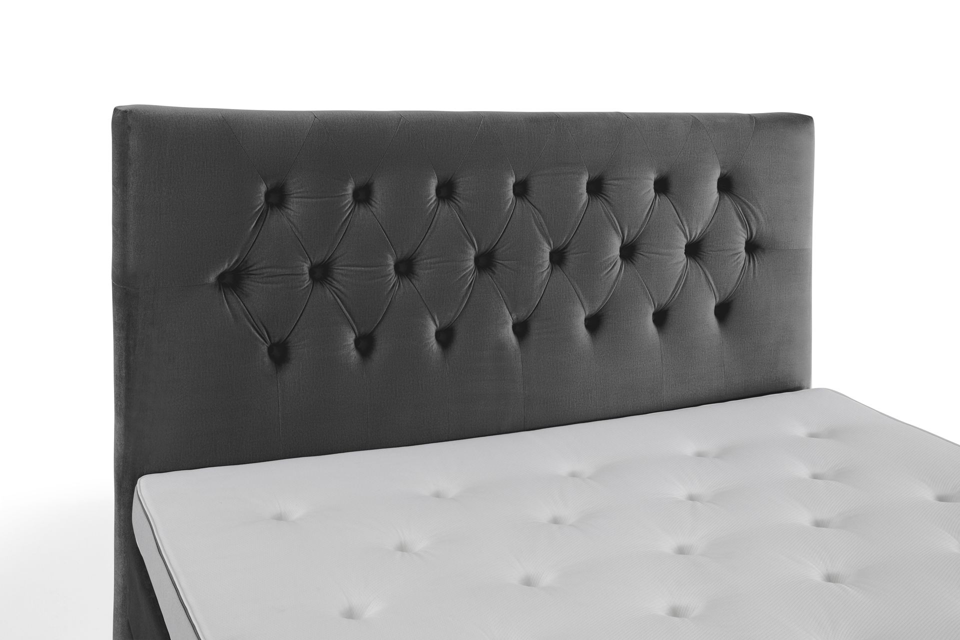 Royal Velvet Komplett Sengpakke 160x200 cm - Mørkegrå med Lave Guldben - Møbler - Senge - Kontinentalsenge
