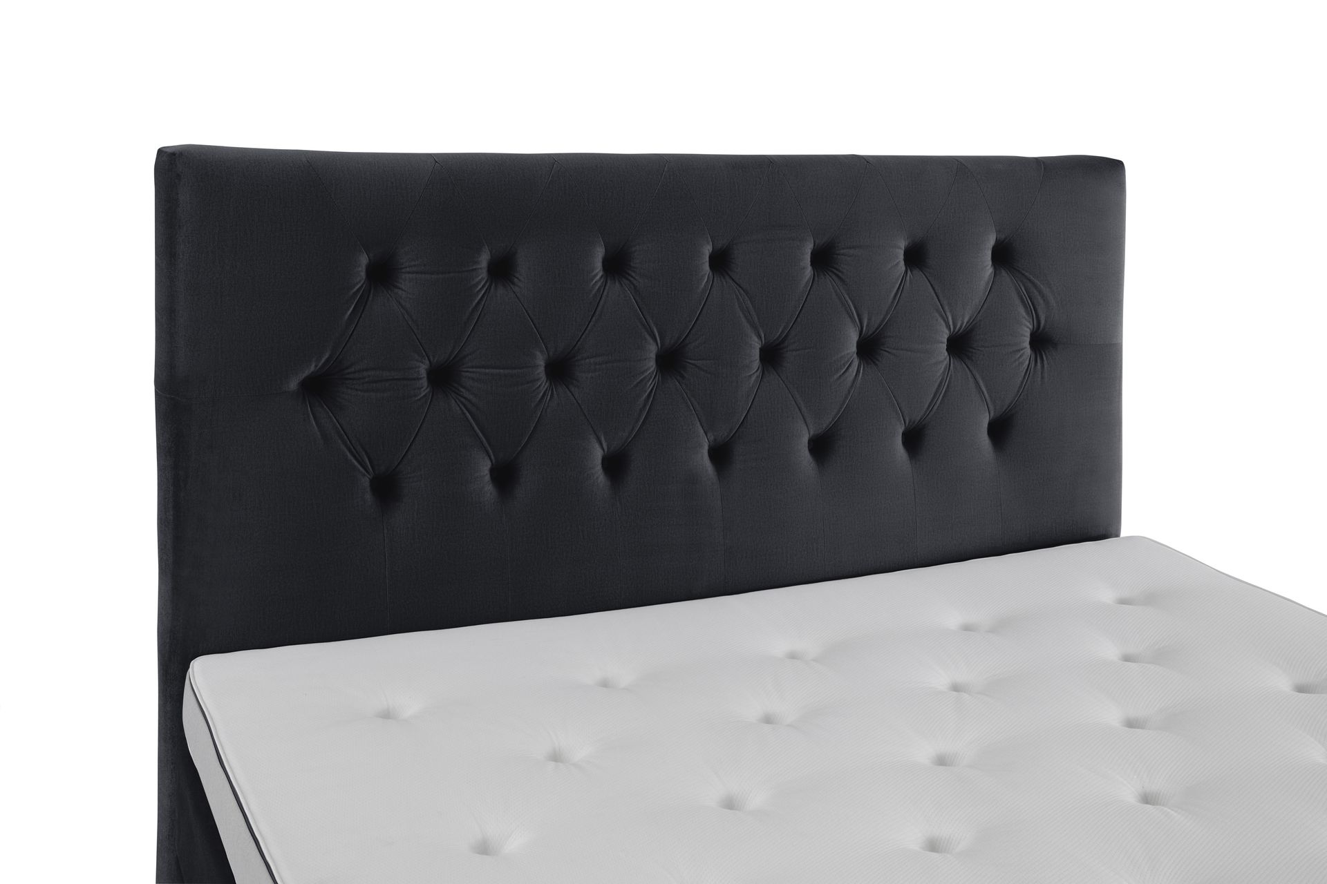 Royal Velvet Komplett Sengpakke 160x200 cm - Sort med Formede Ben - Møbler - Senge - Komplet sengepakke