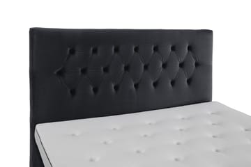 Royal Velvet Komplett Sengpakke 160x200 cm - Sort med Formede Ben - Møbler - Senge - Komplet sengepakke