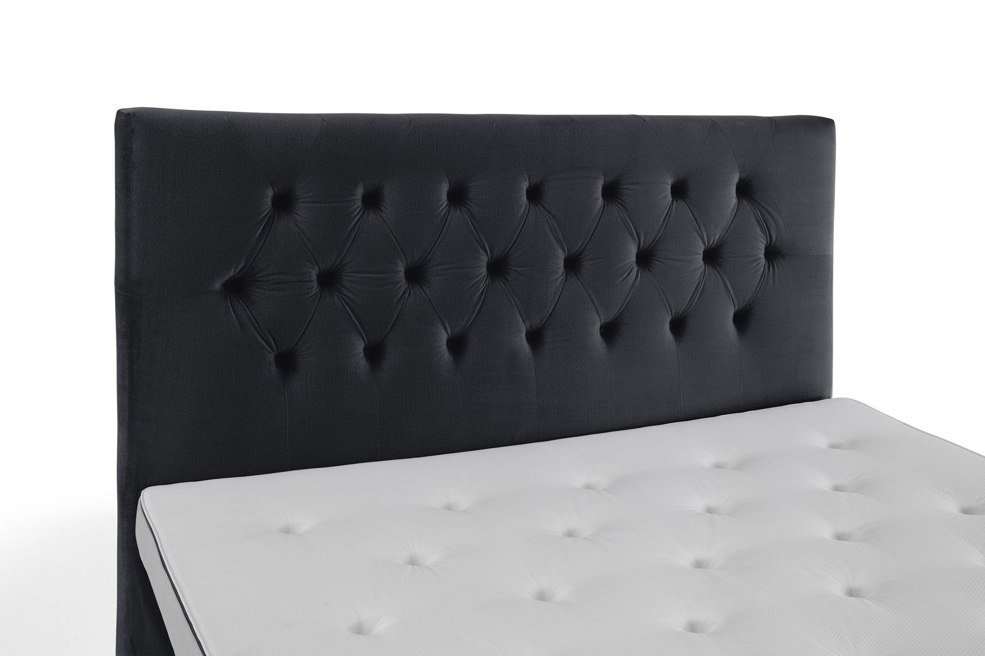 Royal Velvet Komplett Sengpakke 160x200 cm - Sort med Lave Guldben - Møbler - Senge - Kontinentalsenge