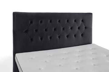 Royal Velvet Komplett Sengpakke 160x200 cm - Sort med Lave Guldben - Møbler - Senge - Kontinentalsenge