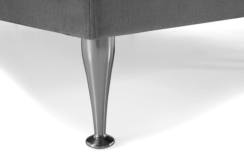 Royal Velvet Komplett Sengpakke 180x200 cm - Lysegrå med Høje Sølvben - Møbler - Senge - Kontinentalsenge