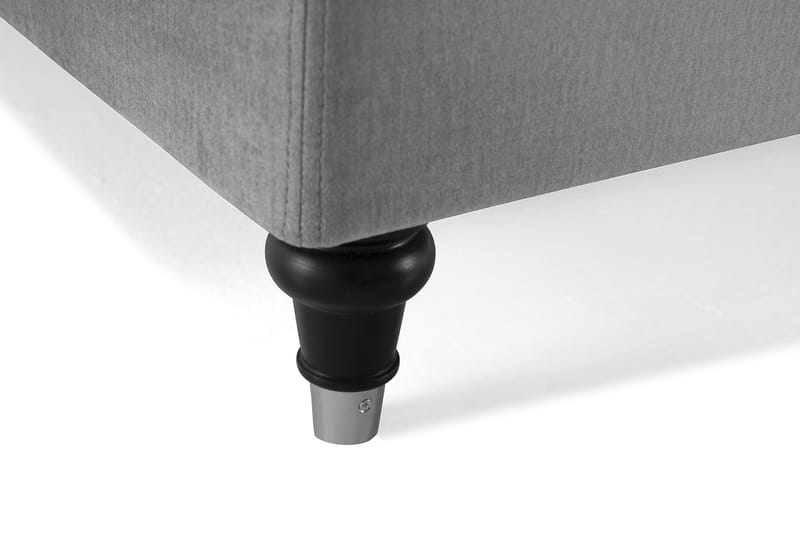 Royal Velvet Komplett Sengpakke 180x200 cm - Lysegrå med Lave Formede Ben - Møbler - Senge - Kontinentalsenge