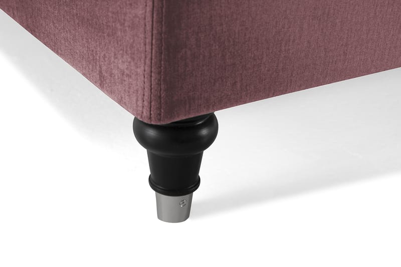 Royal Velvet Komplett Sengpakke 180x200 cm - Lyserød med Formede ben - Møbler - Senge - Kontinentalsenge