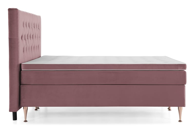 Royal Velvet Komplett Sengpakke 180x200 cm - Lyserød med Høje Rosében - Møbler - Senge - Komplet sengepakke