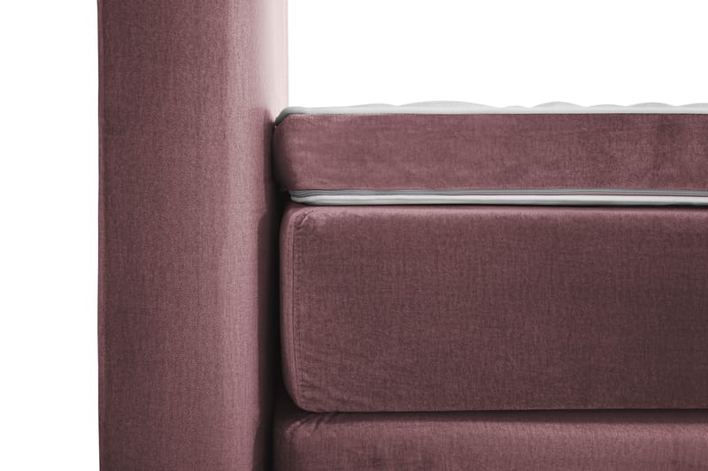 Royal Velvet Komplett Sengpakke 180x200 cm - Lyserød med Høje Sorte Ben - Møbler - Senge - Kontinentalsenge