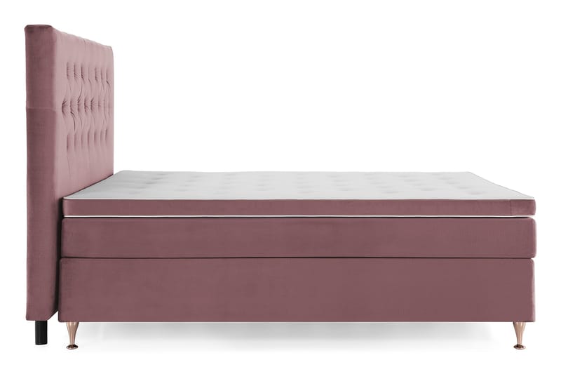 Royal Velvet Komplett Sengpakke 180x200 cm - Lyserød med Lave Rosében - Møbler - Senge - Kontinentalsenge