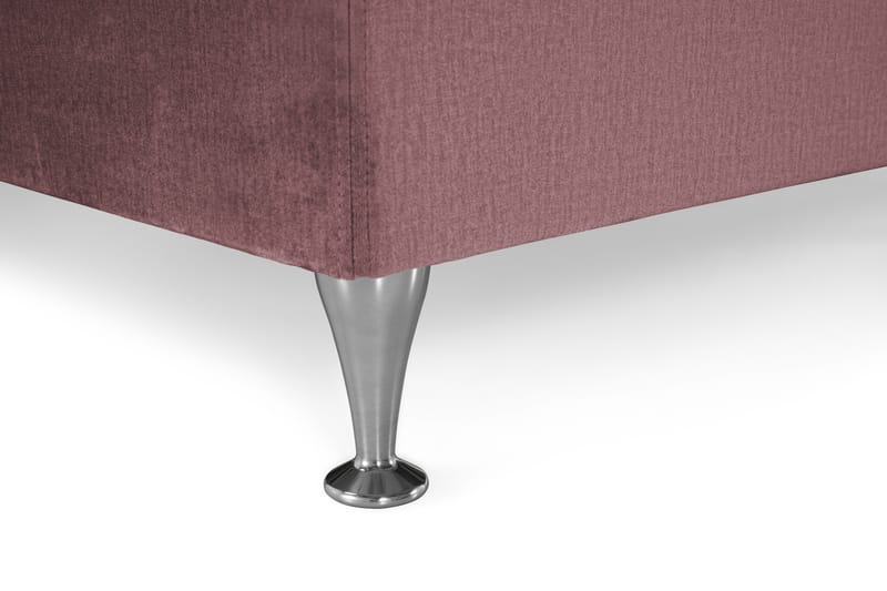 Royal Velvet Komplett Sengpakke 180x200 cm - Lyserød med Lave Sølvben - Møbler - Senge - Kontinentalsenge