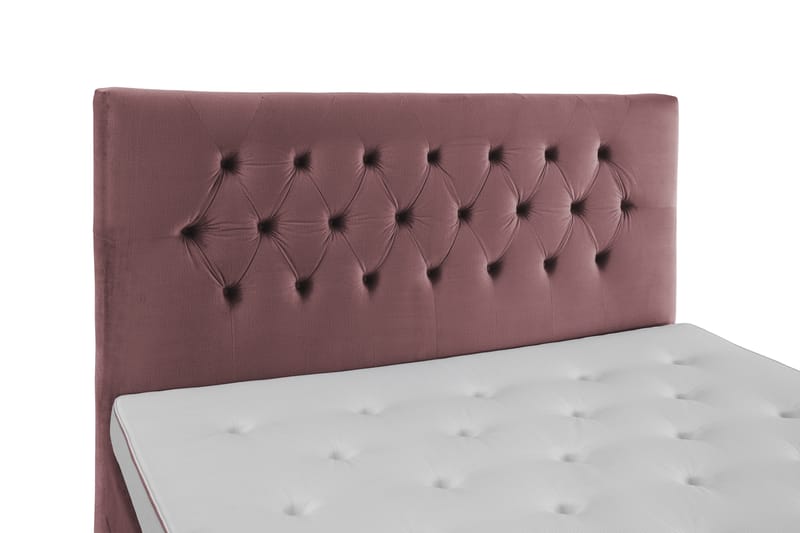 Royal Velvet Komplett Sengpakke 180x200 cm - Lyserød med Lave Sølvben - Møbler - Senge - Kontinentalsenge