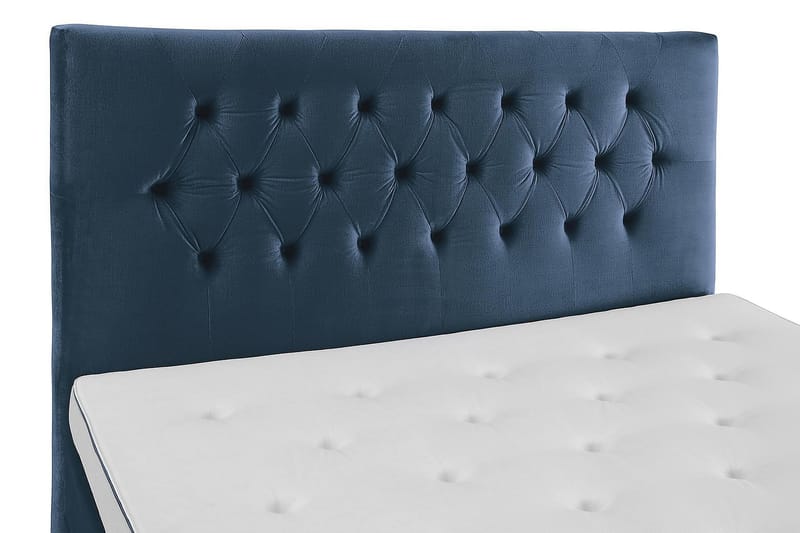 Royal Velvet Komplett Sengpakke 180x200 cm - Mørkeblå med Høje Sølvben - Møbler - Senge - Kontinentalsenge