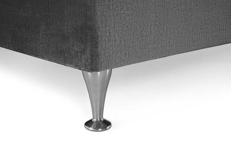 Royal Velvet Komplett Sengpakke 180x200 cm - Mørkegrå med Lave Sølvben - Møbler - Senge - Kontinentalsenge