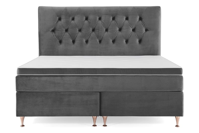 Royal Velvet Komplett Sengpakke 180x200 cm - Mørkegrå - Møbler - Senge - Kontinentalsenge