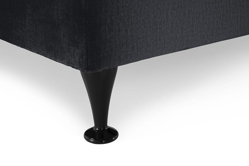 Royal Velvet Komplett Sengpakke 180x200 cm - Sort med Lave Sorte Ben - Møbler - Senge - Kontinentalsenge