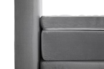 Royal Velvet Komplett Sengpakke 210x210 cm - Lysegrå med Høje Guldben - Møbler - Senge - Komplet sengepakke