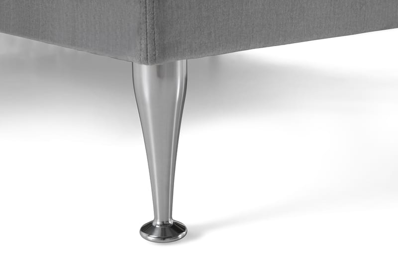 Royal Velvet Komplett Sengpakke 210x210 cm - Lysegrå med Høje Sølvben - Møbler - Senge - Komplet sengepakke