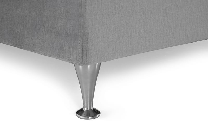 Royal Velvet Komplett Sengpakke 210x210 cm - Lysegrå med Lave Sølvben - Møbler - Senge - Kontinentalsenge
