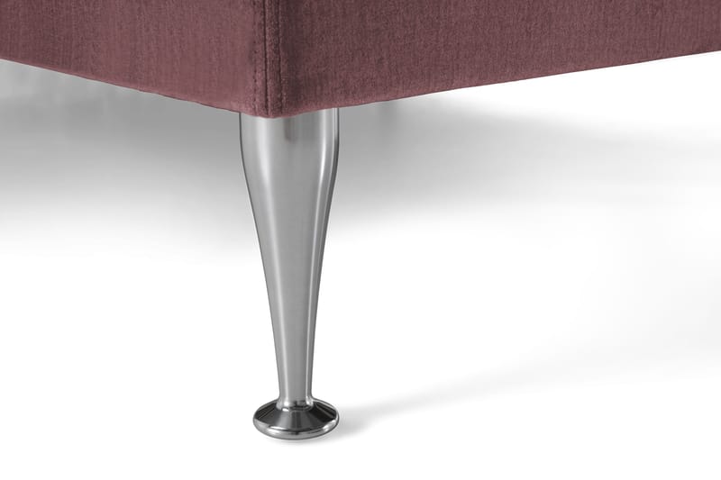 Royal Velvet Komplett Sengpakke 210x210 cm - Lyserød med Høje Sølvben - Møbler - Senge - Kontinentalsenge