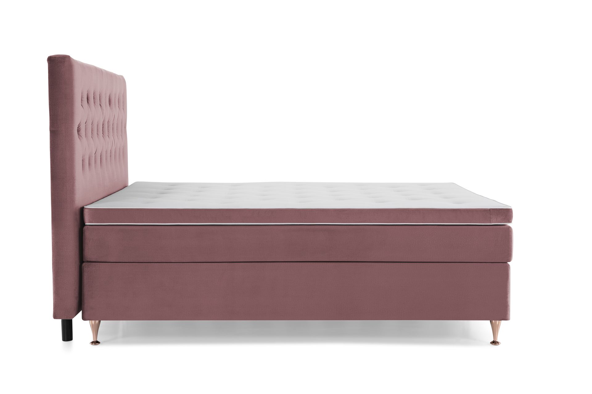 Royal Velvet Komplett Sengpakke 210x210 cm - Lyserød med Lave Rosében - Møbler - Senge - Komplet sengepakke