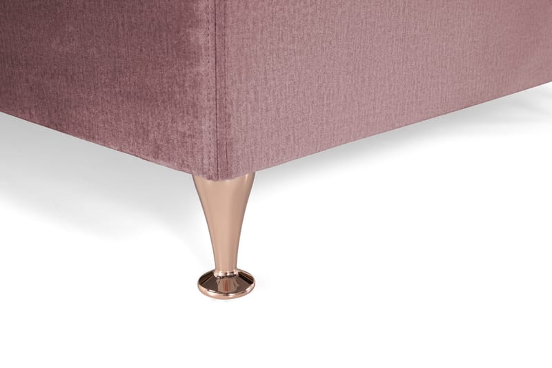 Royal Velvet Komplett Sengpakke 210x210 cm - Lyserød med Lave Rosében - Møbler - Senge - Kontinentalsenge