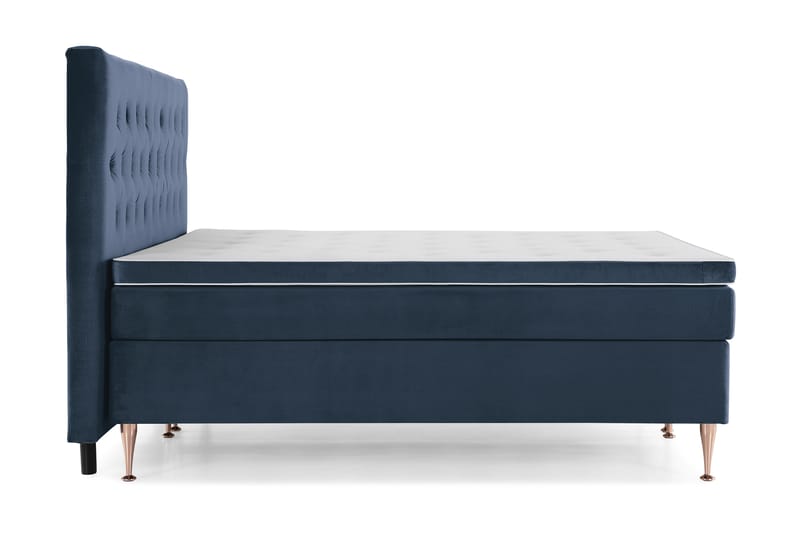 Royal Velvet Komplett Sengpakke 210x210 cm - Mørkeblå med Høje Rosében - Møbler - Senge - Kontinentalsenge