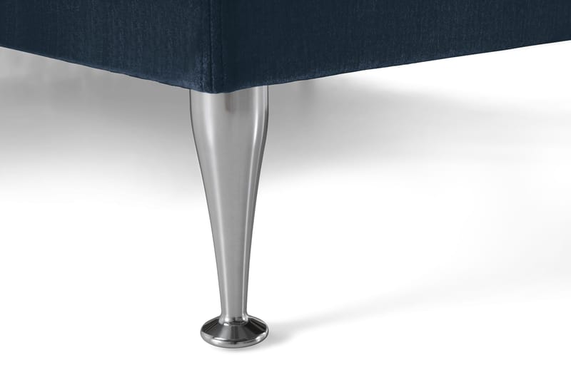 Royal Velvet Komplett Sengpakke 210x210 cm - Mørkeblå med Høje Sølvben - Møbler - Senge - Kontinentalsenge
