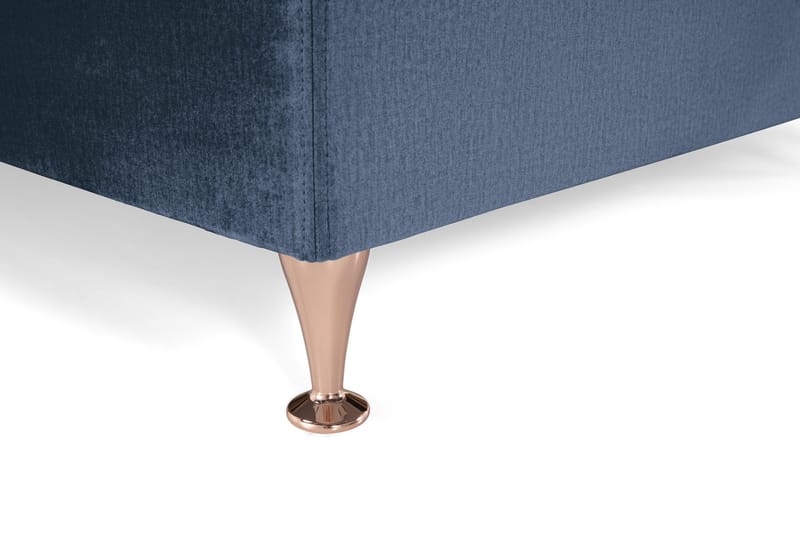 Royal Velvet Komplett Sengpakke 210x210 cm - Mørkeblå med Lave Rosében - Møbler - Senge - Kontinentalsenge