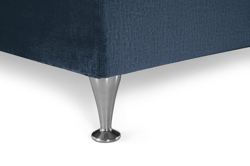 Royal Velvet Komplett Sengpakke 210x210 cm - Mørkeblå med Lave Sølvben - Møbler - Senge - Komplet sengepakke