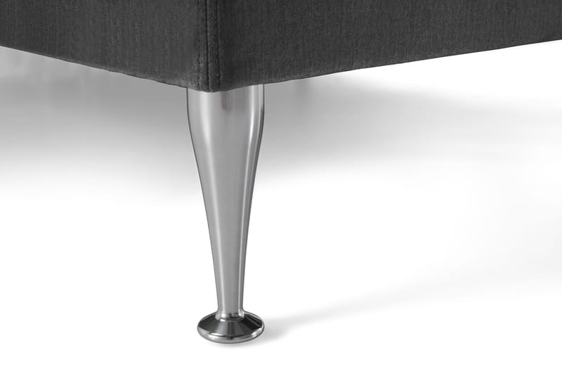 Royal Velvet Komplett Sengpakke 210x210 cm - Mørkegrå med Høje Sølvben - Møbler - Senge - Kontinentalsenge