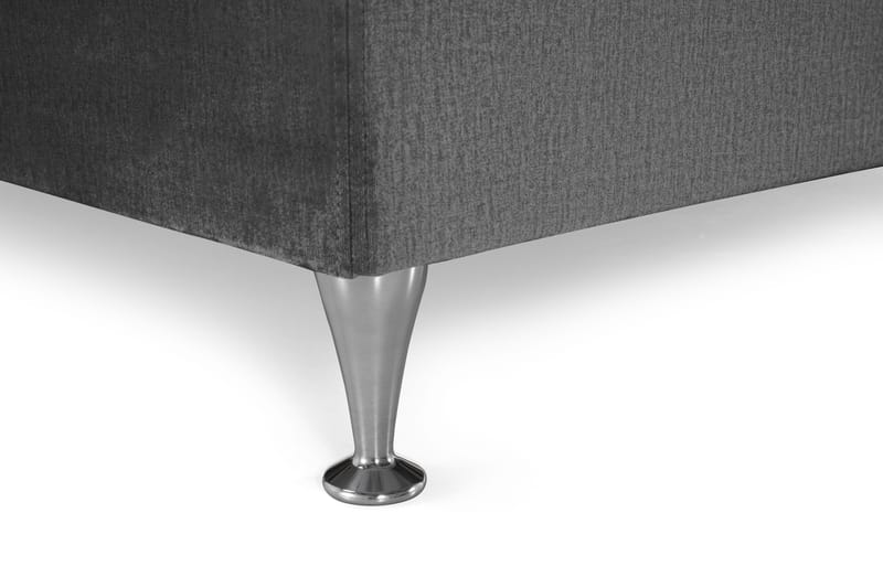 Royal Velvet Komplett Sengpakke 210x210 cm - Mørkegrå med Lave Sølvben - Møbler - Senge - Kontinentalsenge