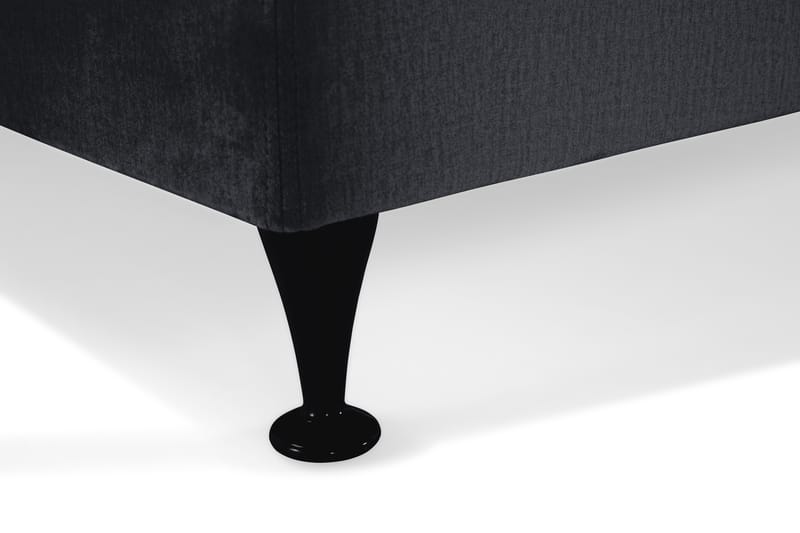 Royal Velvet Komplett Sengpakke 210x210 cm - Sort med Lave Sorte Ben - Møbler - Senge - Kontinentalsenge