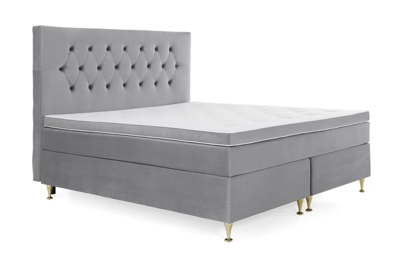 Royal Velvet Kontinentalseng 160x200 cm - lysegrå - Møbler - Senge - Kontinentalsenge