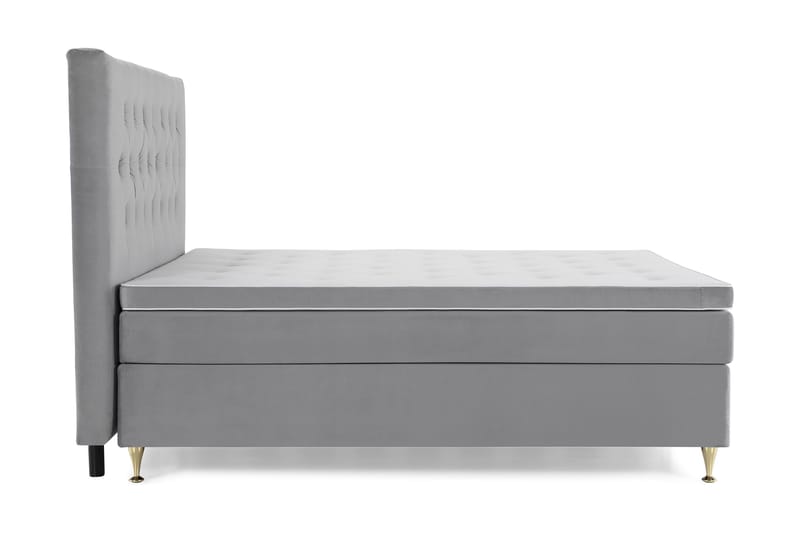 Royal Velvet Kontinentalseng 160x200 cm - lysegrå - Møbler - Senge - Kontinentalsenge