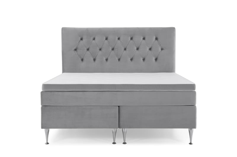 Royal Velvet Kontinentalseng 160x200 cm - lysegrå - Møbler - Senge - Kontinentalsenge