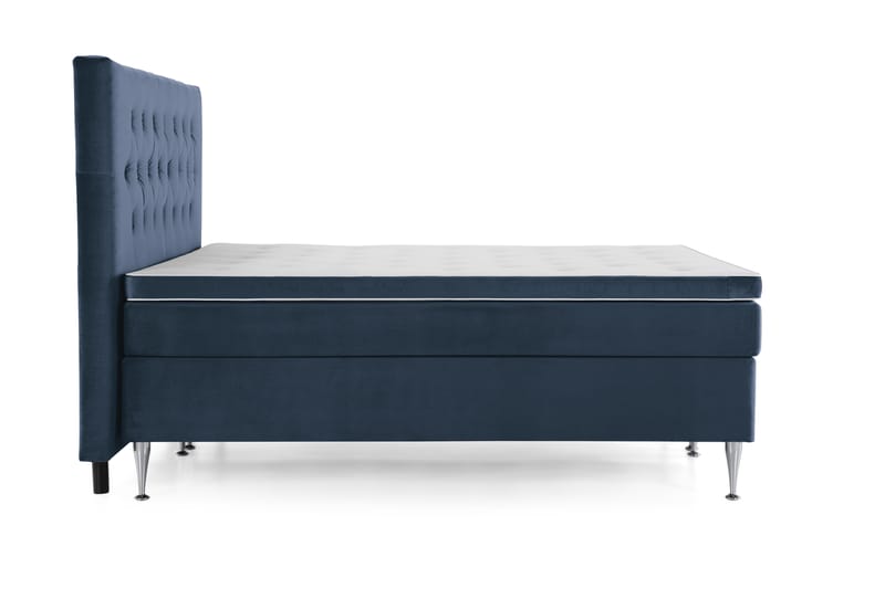 Royal Velvet Kontinentalseng 160x200 cm - mørkeblå - Møbler - Senge - Komplet sengepakke