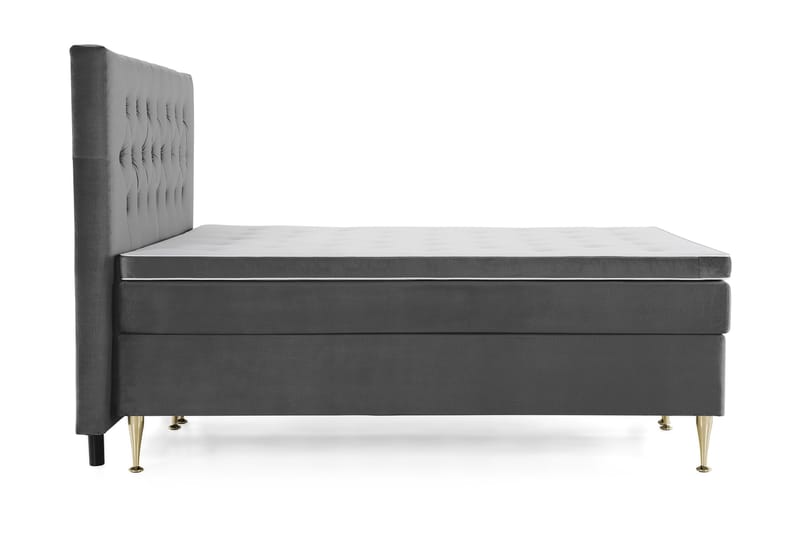 Royal Velvet Kontinentalseng 160x200 cm - mørkegrå - Møbler - Senge - Kontinentalsenge