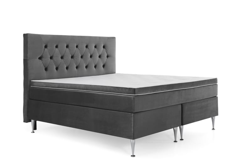 Royal Velvet Kontinentalseng 160x200 cm - mørkegrå - Møbler - Senge - Kontinentalsenge