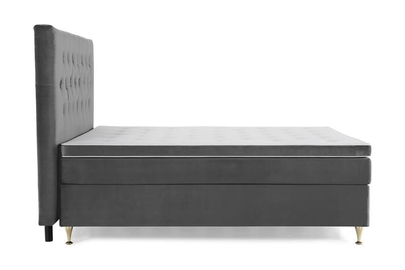 Royal Velvet Kontinentalseng 160x200 cm - mørkegrå - Møbler - Senge - Kontinentalsenge