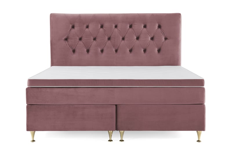 Royal Velvet Kontinentalseng 160x200 cm - Rosa - Møbler - Senge - Kontinentalsenge