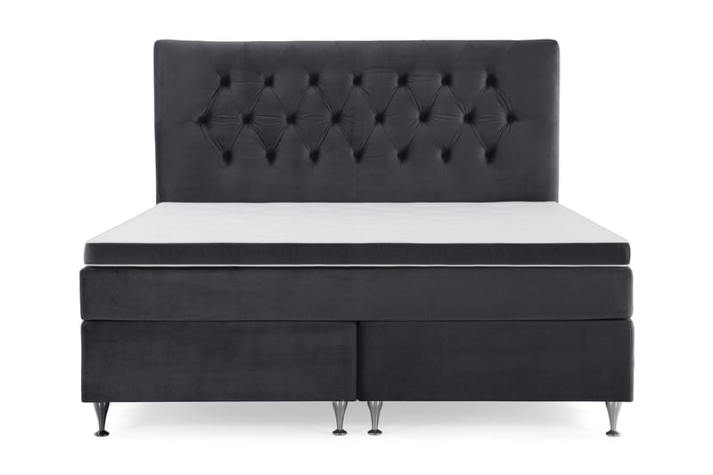 Royal Velvet Kontinentalseng 160x200 cm - sort - Møbler - Senge - Komplet sengepakke