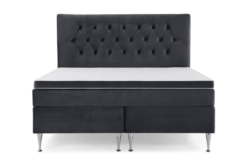 Royal Velvet Kontinentalseng 160x200 cm - sort - Møbler - Senge - Komplet sengepakke