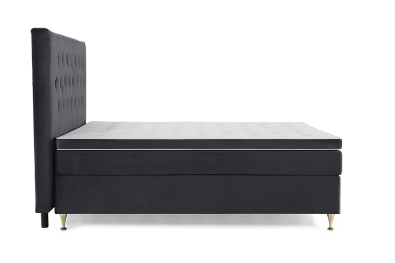Royal Velvet Kontinentalseng 160x200 cm - sort - Møbler - Senge - Komplet sengepakke