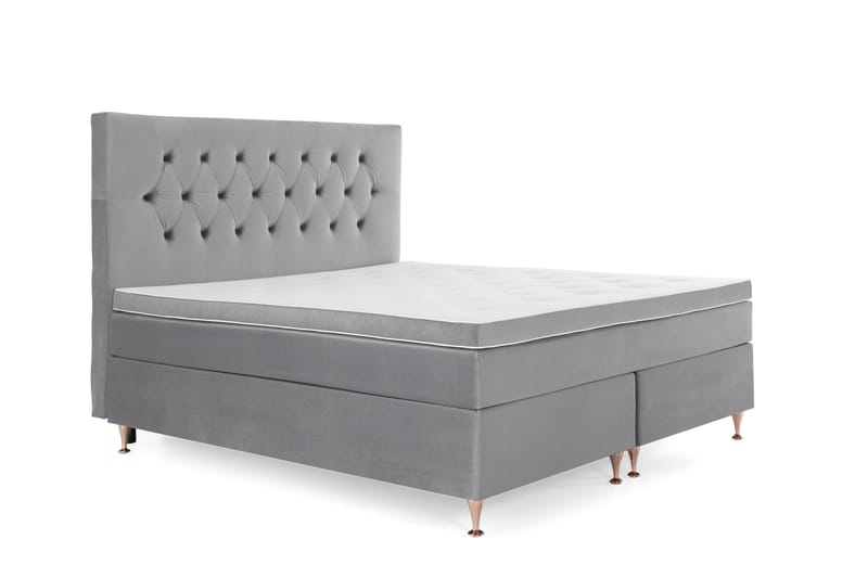 Royal Velvet Kontinentalseng 180x200 cm - lysegrå - Møbler - Senge - Kontinentalsenge