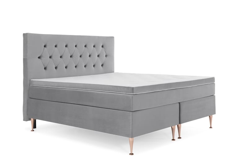 Royal Velvet Kontinentalseng 180x200 cm - lysegrå - Møbler - Senge - Komplet sengepakke