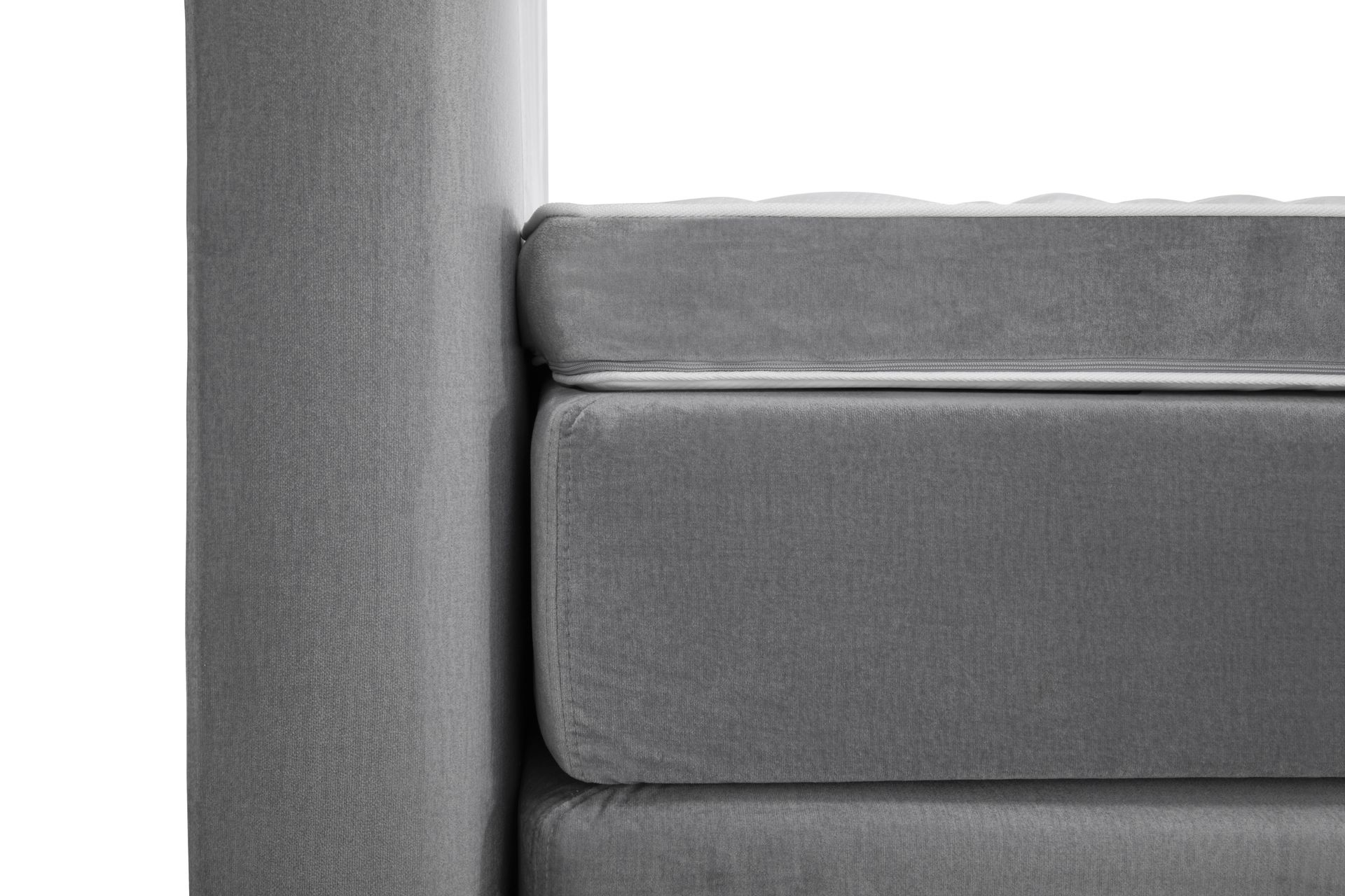 Royal Velvet Kontinentalseng 180x200 cm - lysegrå - Møbler - Senge - Kontinentalsenge