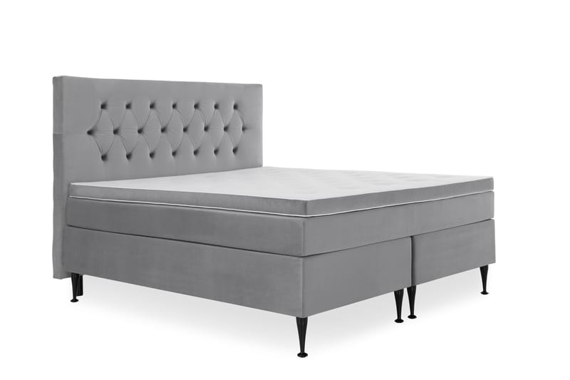 Royal Velvet Kontinentalseng 180x200 cm - lysegrå - Møbler - Senge - Komplet sengepakke
