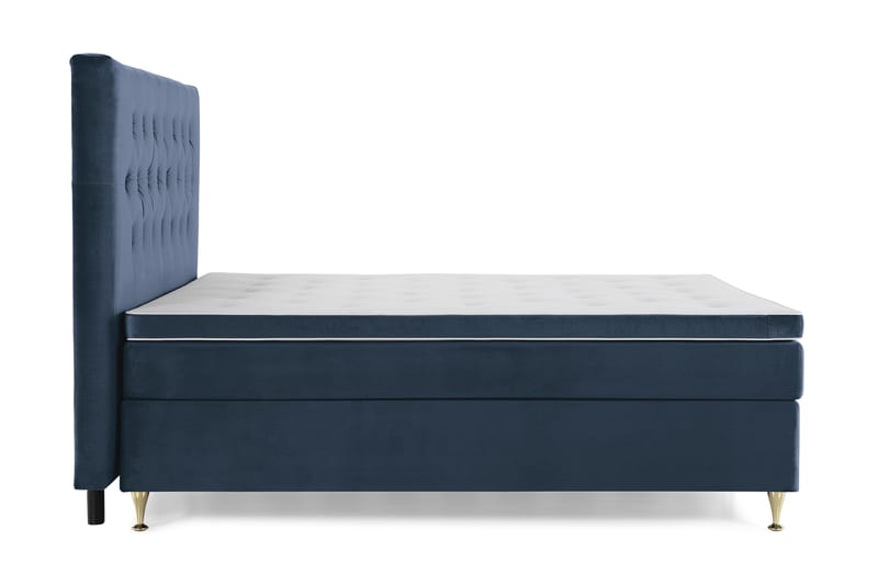 Royal Velvet Kontinentalseng 180x200 cm - mørkeblå - Møbler - Senge - Komplet sengepakke