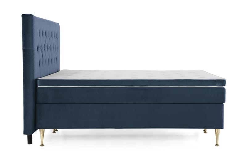 Royal Velvet Kontinentalseng 180x200 cm - mørkeblå - Møbler - Senge - Komplet sengepakke