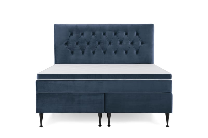 Royal Velvet Kontinentalseng 180x200 cm - mørkeblå - Møbler - Senge - Komplet sengepakke