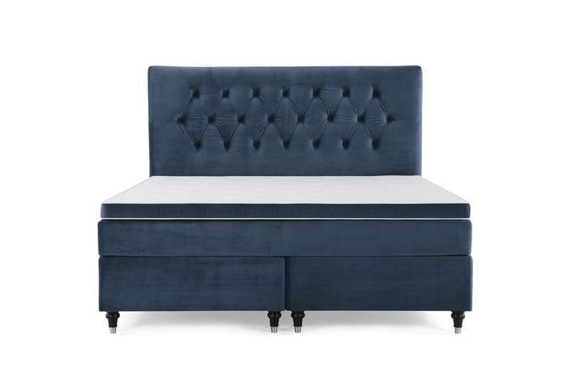 Royal Velvet Kontinentalseng 180x200 cm - mørkeblå - Møbler - Senge - Komplet sengepakke