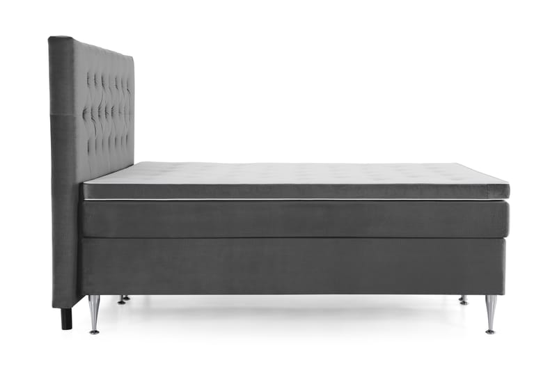 Royal Velvet Kontinentalseng 180x200 cm - mørkegrå - Møbler - Senge - Komplet sengepakke